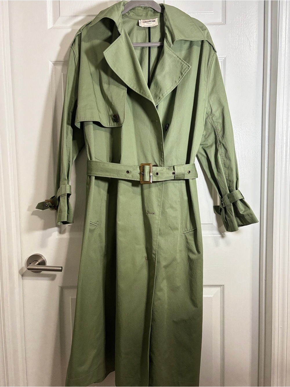 Zadig & Voltaire Double Breasted Trench Coat Oversized 21/22 Runway